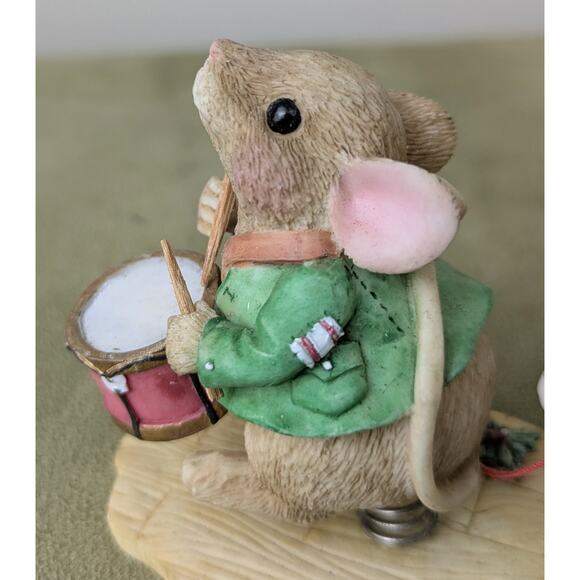 1996 Mouse Tales Hillman Mouse Figurine "I'll Play My Drum For Him" Enesco VTG - Picture 4 of 10